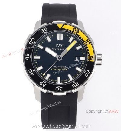 JVS Factory IWC Aquatimer Automatic 2000m Swiss Watch Yellow Bezel 2022 New! 1