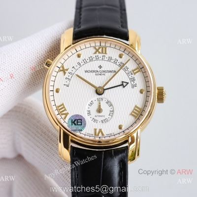 Swiss Grade Copy Vacheron Constantin Malte Patrimony 31-Day Retrograde watch Yellow Gold Cal.2460 Movement 1