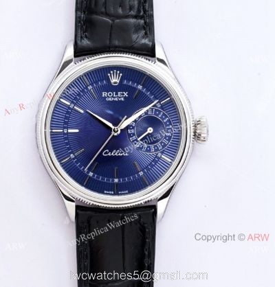 (EW) Swiss Grade Rolex Cellini Date EWF 3165 Movement Watch Blue Dial 39mm 1