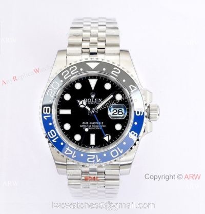(EW)Clone Rolex GMT-Master ii ew 3186 Watch 126710blnr Stainless Steel Jubilee Strap 1