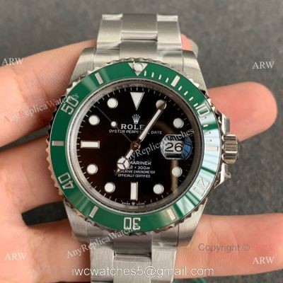 (JVS) Swiss Clone Rolex Submariner Kermit 126610lv JVS Swiss 3235 Watch 41 mm 1
