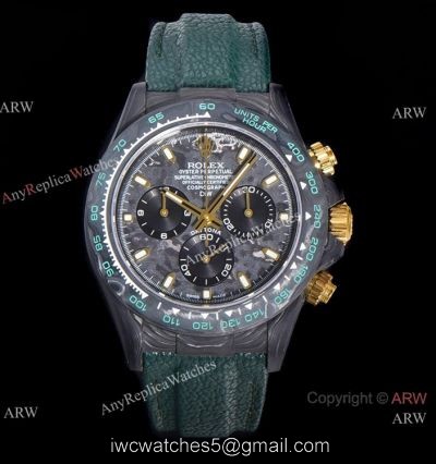 NEW! TW Factory Rolex diw Daytona 40 Watch NTPT Carbon 7750 Chronograph Military Green Strap 1