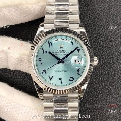 2022 NEW! Swiss Replica Rolex Day Date 40 Middle East Arabic Watch Fluted Bezel 3255 Movement 1