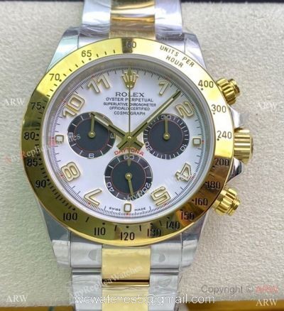 Highest Quality Rolex Daytona JH Factory Clone 4130 Watch Two Tone Arabic Markers 1