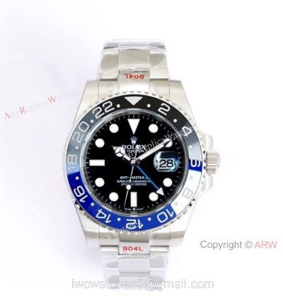 (EW)Swiss Copy Rolex GMT-Master II ew 3186 Watch 116710 Stainless Steel Oyster Batman Bezel 1