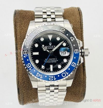 AR Factory V2 Swiss 3186 Rolex GMT-Master II Batman Jubilee Watch AAA Replica 1