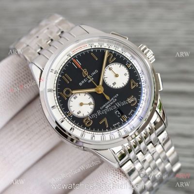 Swiss Breitling Premier Chronograph Norton Edition BLS Asia 7750 Stainless Steel Black Arabic Watch 1