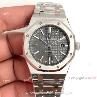 Fake Audemars Piguet Royal Oak 41mm Watch Stainless Steel Gray Rhodium Dial 1