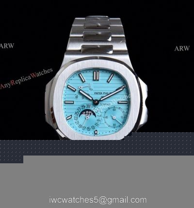 GR Factory Super Clone Patek Philippe Nautilus Moonphase 5712 Watch New Baby Blue Dial 1