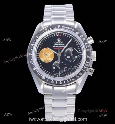 New Omega Speedmaster Moonwatch Black Ceramic Watch OM Factory 42mm Replica 1