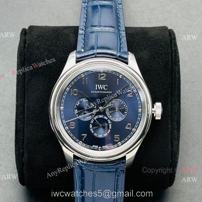 IWS Factory V2 IWC Portuguese Perpetual Calendar Watch Blue Moonphase Dial 40mm 1
