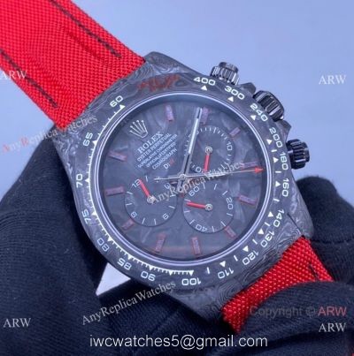 Super Clone Rolex Diw Daytona 4130 NOOB Black Forged Carbon Watch New Model 1