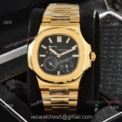 Patek Philippe Power Reserve Moonphase Copy Watches All Gold 40mm 1