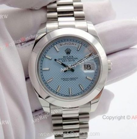 Rolex Day Date Ice Blue Replica Watch 40mm Stainless Steel Presidential 1