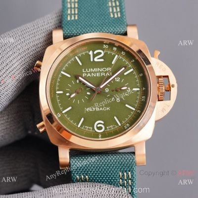 Copy Panerai Luminor Flyback Rose Gold Watch 44mm for Men 1