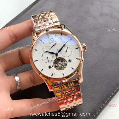 Best Quality Omega Tourbillon Rose Gold Watch Men Size 1