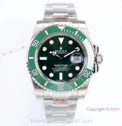 Rolex Submariner Hulk EW Factory v2 Version 904L Stainless Steel Green Watch 40mm 1