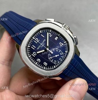 Grade AAA Copy Patek Philippe Aquanaut Chronograph 5968g Watch Blue Rubber Strap 1