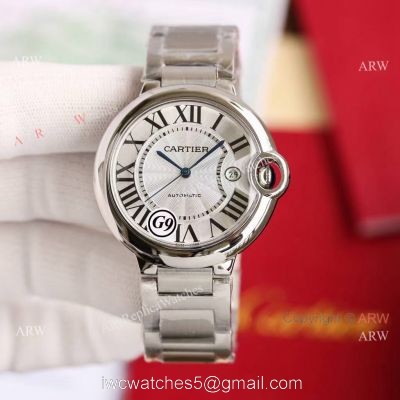 Replica Cartier Balloon Blue 316L SS Strap White Dial G9 Watch For Man Or Lady 1