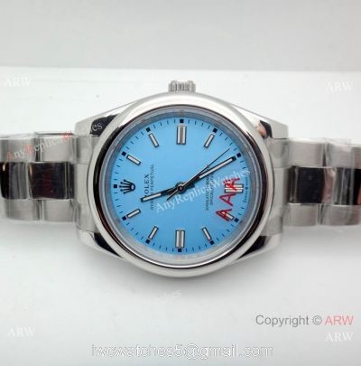 New Rolex Oyster Perpetual 36mm Watch Stainless Steel Turquoise Blue Dial 1