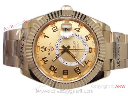 BPF High Quality Rolex Sky Dweller Gold Replica Watch / Swiss Grade Case 1