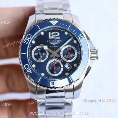 Swiss Replica Longines Hydroconquest 7750 Chronograph TWF Ss Blue Dial Watch 41mm 1