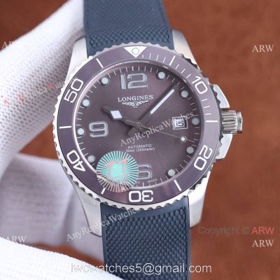 Top Knockoff Longines Hydroconquest Black Rubber Strap Watch 41mm For Men 1