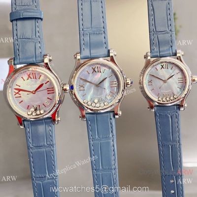 Clone Chopard Happy Diamond Lover Watch Blue Mop Dial 1
