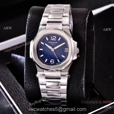 Best Replica Nautilus Patek Philippe Ladies Watch Blue Dial 1