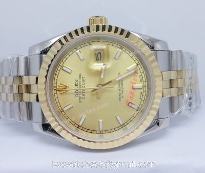 2-Tone Jubilee Rolex Gold Mens Datejust Copy Watch Low Price 1