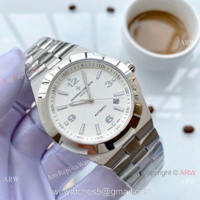 Copy Vacheron Constantin Geneve Overseas Watches SS White Face 1