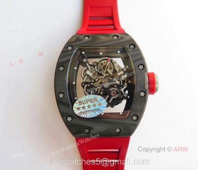 KV Factory Best Replica Swiss Richard Mille Carbon Fiber Skeleton Watches RM055 1