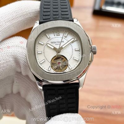 Clone Patek Philippe Lady Tourbillon Automatic Watches White MOP Dial 1