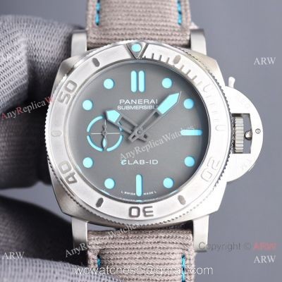 Knockoff Panerai Submersible eLAB-ID pam1225 Wrist Gray Recycled PET Nylon Strap 1