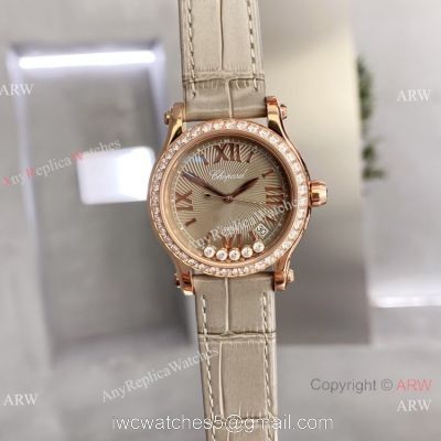 Knockoff Chopard Happy Sport Watch Rhodium Grey Rose Gold quartz 1