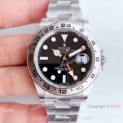 Noob Factory V7 Swiss 3186 Replica Rolex Explorer II 42mm Watch Black Dial 1