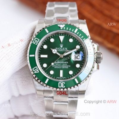 AVA Swiss Copy Rolex Submariner Date 40 Cal.3135 Watch Green Dial 904L Steel 1