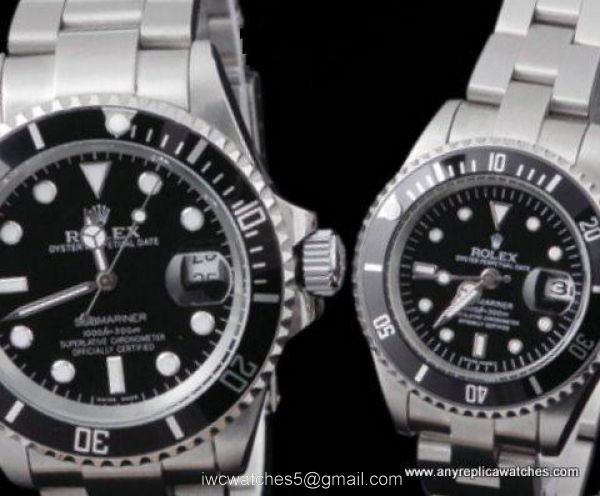 High Quality Replica Rolex Ceramic Bezel Submariner Black face Replica Watch Ladies 36mm 1