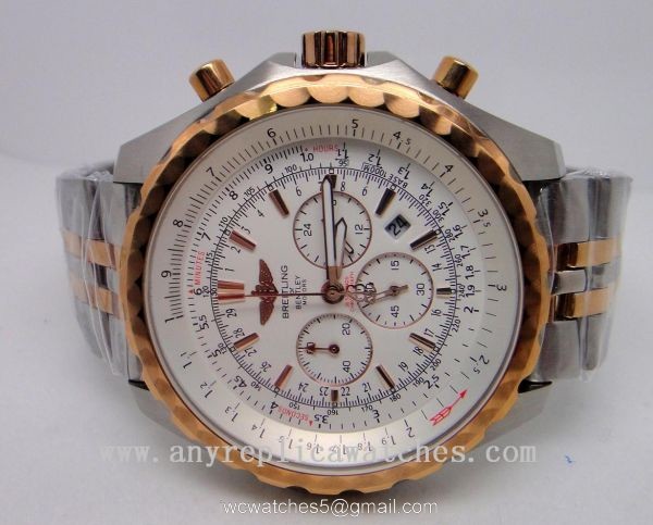 Breitling For Bentley Motors White Face 2-Tone Watch Replica 1