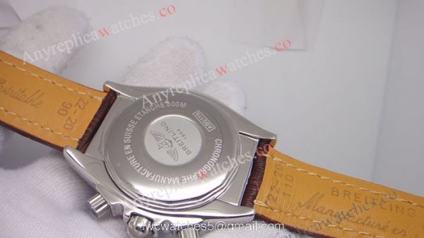 Breitling Chronomat B01 44mm White w/ Brown Leather Band 1