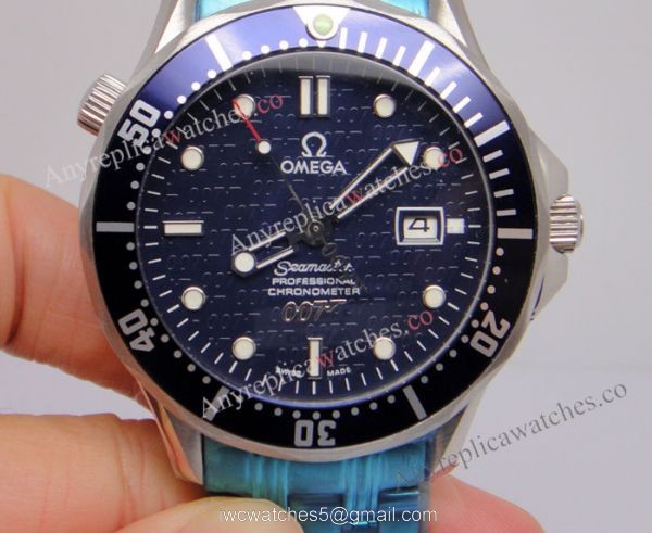 Omega 007 Watch Replica James Bond Blue 007 Face Automatic 40mm 1