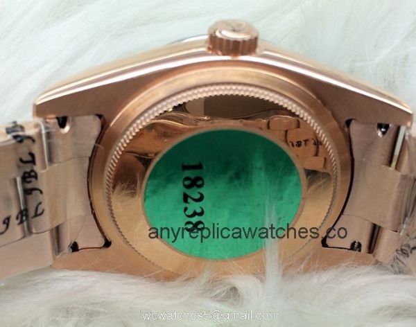 Replica Rolex Diamond Bezel DayDate Rose Gold Watch 1