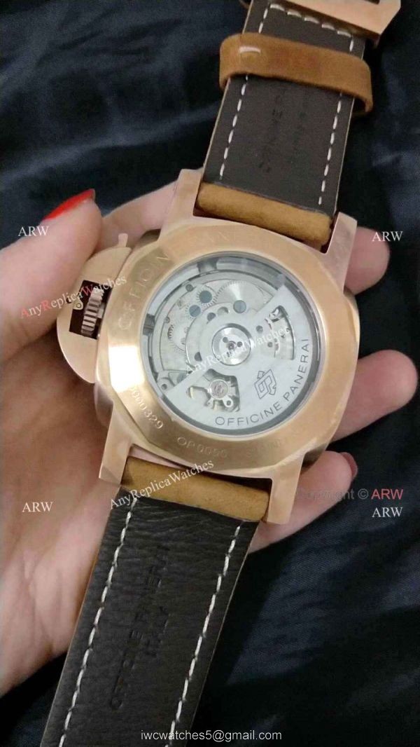 PANERAI LUMINOR 10 DAYS GMT REPLICA WATCH ROSE GOLD BLACK DIAL 1
