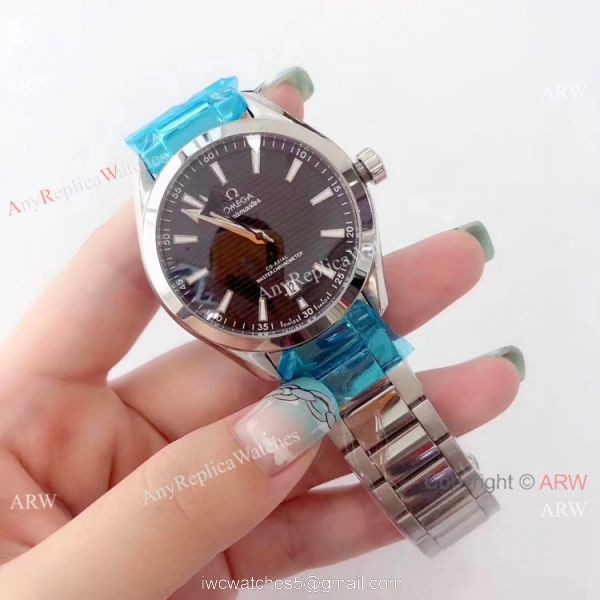 2019 Copy Omega Seamaster Aqua Terra 150m Watch Stainless Steel Gray Dial 1