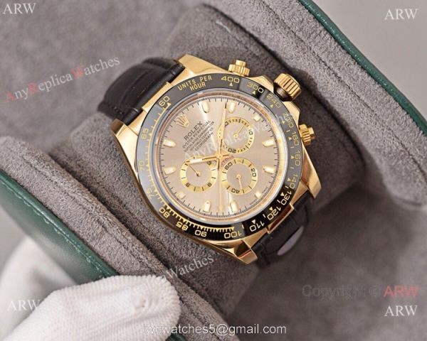 New Replica Rolex Daytona Watch Gold Case Gray Dial 1