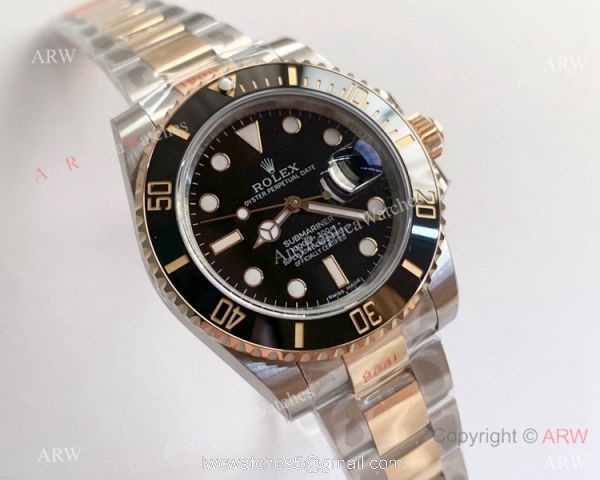 1:1 Replica Rolex Submariner 2 Tone SWISS 3135 V8 Watch Noob Watch Factory 1