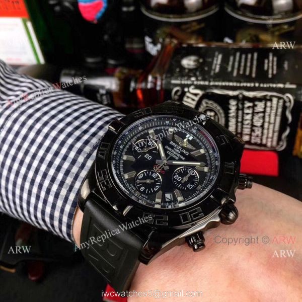 Solid Black Breitling Chronomat B01 Men Watch Replica 1