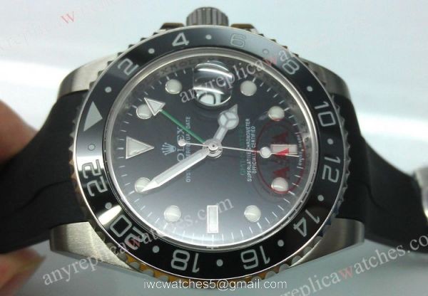 Rolex GMT-Master II Black Rubber band Man Watch 1