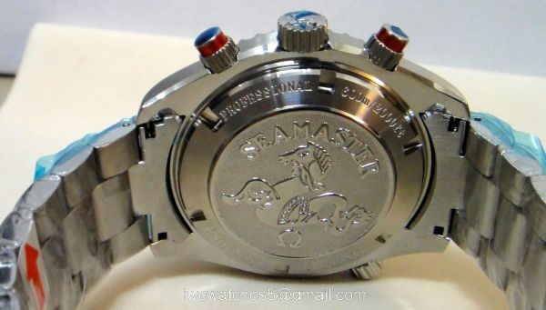Replica Omega Planet Ocean Seamaster Watch Orange Bezel SS Chronograph Dial 1