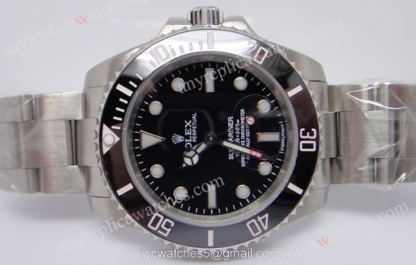 High Quality Replica Rolex Submariner Black Dial No Date Ceramic Bezel Mens Watch 1